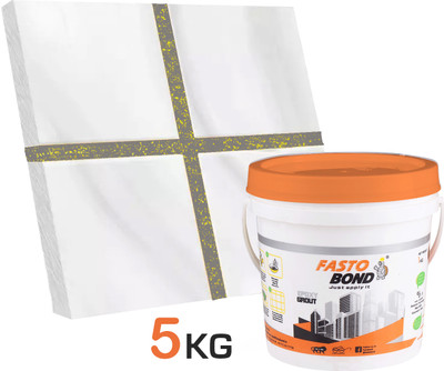 Fastobond 5 Kg Epoxy Tile Grout 3 Components Platinum gray Golden Crack Filler(5 kg)