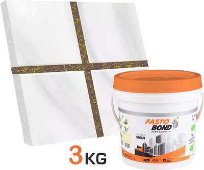 Fastobond 3 Kg Epoxy Tile Grout 3 Components Walnut Golden Crack Filler(3 kg)