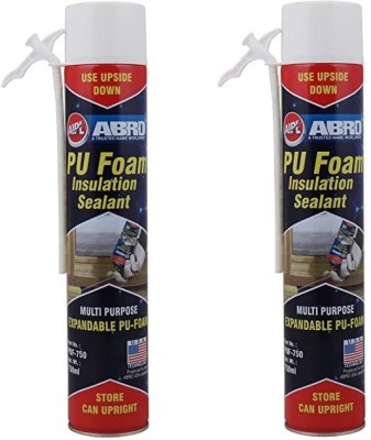 ABRO PUF-750 Multipurpose Expandable PU Foam Insulation Sealant Spray (Pack of 2) Crack Filler(1500 ml)