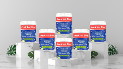 JERITO Pack of 6 Crack Seal Transparent Waterproof Glue for Roof Water Leakage Solution Crack Filler(300 g)