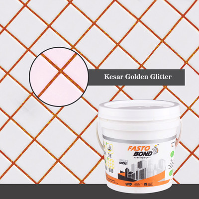 Fastobond Glitter Epoxy Tile Grout 3 Components Kesar Golden Crack Filler(1 kg)