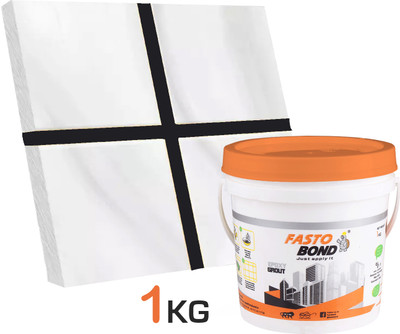 Fastobond 1 Kg Epoxy Tile Grout 3 Components Jet black Solid Crack Filler(1 kg)