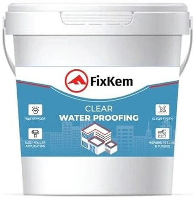 FIXKEM Clear Waterproofing Transparent Glue for Roof Wall & Tile Leakage Sealer Crack Filler(1 kg)