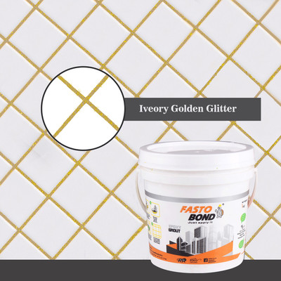 Fastobond GlitterEpoxy Tile Grout 3 Components Iveory Golden Crack Filler(1 kg)
