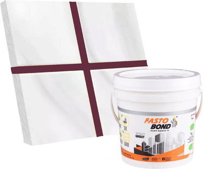 Fastobond Epoxy Tile Grout 3 Components BURGUNDY COLOR Crack Filler(1 kg)
