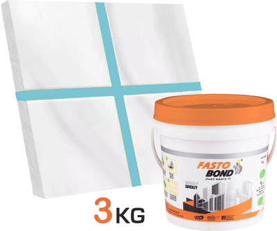 Fastobond 3 Kg Epoxy Tile Grout 3 Components Sky blue Solid Crack Filler(3 kg)