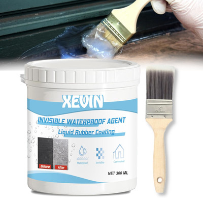 Xevin Crack Seal Glue 300ml with Brush Waterproof Glue for Roof Water Leakage Solution Crack Filler(300 ml)