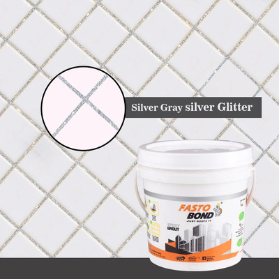 Fastobond Silver Glitter Epoxy Tile Grout 3 Components Crack Filler(1 kg)