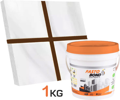 Fastobond 1 Kg Epoxy Tile Grout 3 Components Brown Solid Crack Filler(1 kg)
