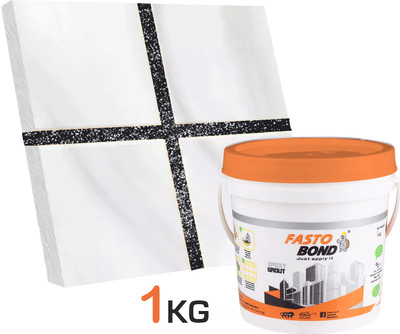 Fastobond 1 Kg Epoxy Tile Grout 3 Components Jet black Silver Crack Filler(1 kg)