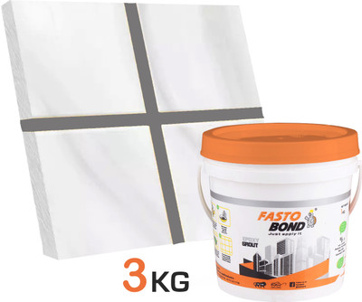 Fastobond 3 Kg Epoxy Tile Grout 3 Components Dark gray Solid Crack Filler(3 kg)