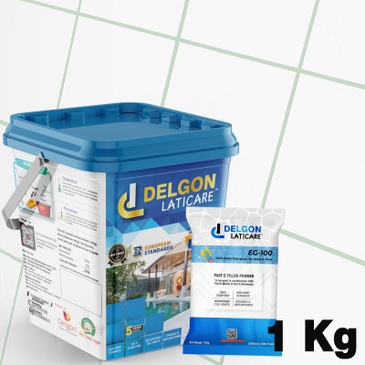 Delgon Laticare Premium Epoxy Grout for Tiles EG-100 (1kg) (Light Green - 54) Crack Filler(1 kg)