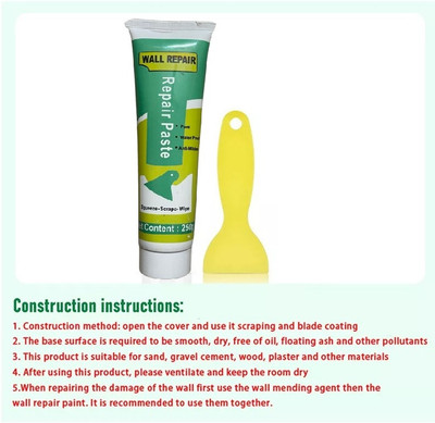 SGR Enterprise Wall Repair Paste for Filling Cracks, Holes, Easy wall/Tiles repair kit S39 Adhesive(250 ml)