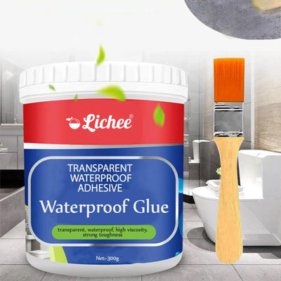 MERCEHIVE Crack Seal Agent with Brush Transparent Waterproof Glue for Leakage Solution Crack Filler(300 g)