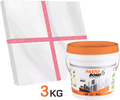 Fastobond 3 Kg Epoxy Tile Grout 3 Components Baby pink Golden Crack Filler(3 kg)