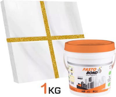 Fastobond 1 Kg Epoxy Tile Grout 3 Components Yellow Golden Crack Filler(1 kg)