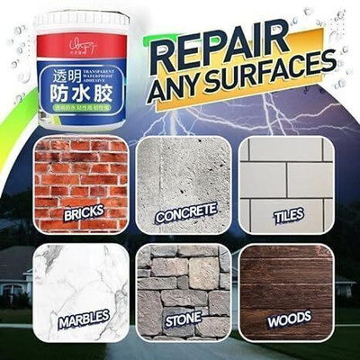 ZENIX CREATION ™Transparent Waterproof Adhesive Repairing Leak seal cement surface cracks agent Adhesive(300 g)