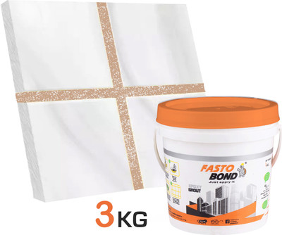 Fastobond 3 Kg Epoxy Tile Grout 3 Components Silk Silver Crack Filler(3 kg)