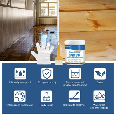 Hoaxer Invisible Quick-Drying Invisible Waterproof Agent,Liquid Waterproof Sealant Crack Filler(300 ml)
