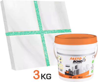 Fastobond 3 Kg Epoxy Tile Grout 3 Components Olive green Silver Crack Filler(3 kg)