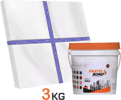 Fastobond 3 Kg Epoxy Tile Grout 3 Components Alpen blue Silver Crack Filler(3 kg)