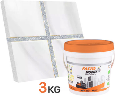 Fastobond 3 Kg Epoxy Tile Grout 3 Components Silver gray Silver Crack Filler(3 kg)