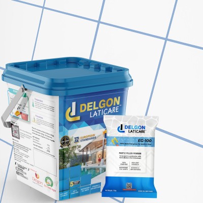 Delgon Laticare Premium Epoxy Grout for Tiles EG-100 (5kg) (Aqua Blue - 56) Crack Filler(5 kg)