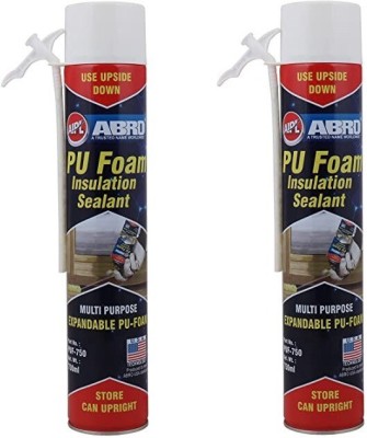 ABRO PUF-750 Multipurpose Expandable PU Foam Insulation Sealant Spray (Pack of 2) Crack Filler(1500 ml)