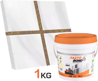 Fastobond 1 Kg Epoxy Tile Grout 3 Components Anthresite Golden Crack Filler(1 kg)