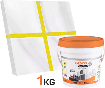 Fastobond 1 Kg Epoxy Tile Grout 3 Components Yellow Silver Crack Filler(1 kg)