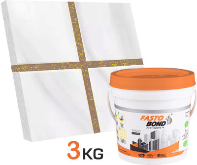 Fastobond 3 Kg Epoxy Tile Grout 3 Components Mashroom Golden Crack Filler(3 kg)