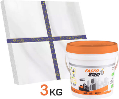 Fastobond 3 Kg Epoxy Tile Grout 3 Components Alpen blue Golden Crack Filler(3 kg)