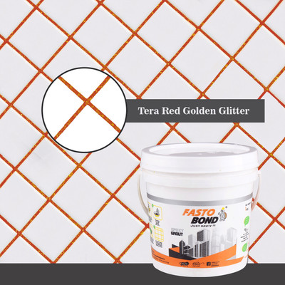 Fastobond GlitterEpoxy Tile Grout 3 Components Tera Red Golden Crack Filler(5 kg)