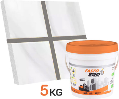 Fastobond 5 Kg Epoxy Tile Grout 3 Components Platinum gray Solid Crack Filler(5 kg)
