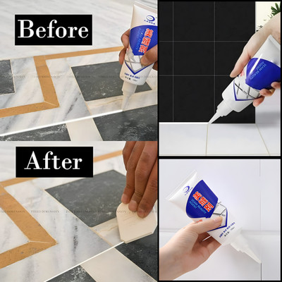 Moksh Enterprise Tiles Gap Filler Waterproof Crack Grout Gap Filler Agent Silicone Sealant Crack Crack Filler(180 ml)