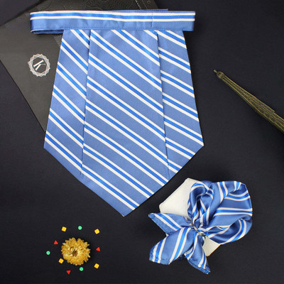 Kavove The Blue Ocean Striped Cravat(Pack of 2)