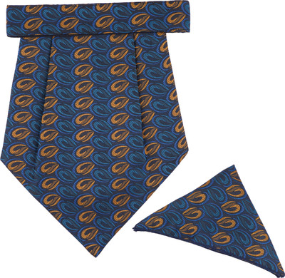 CALIXTO Rajput- 100% Polyester Microfiber Cravats With Pocket Square, Cravat(Pack of 2)