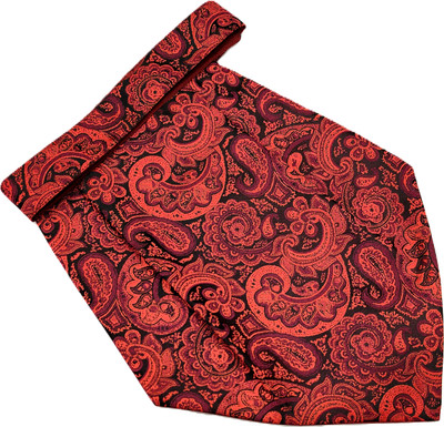 VOICI Mens Cravats Necktie Black & Red Color Cravat(Pack of 1)