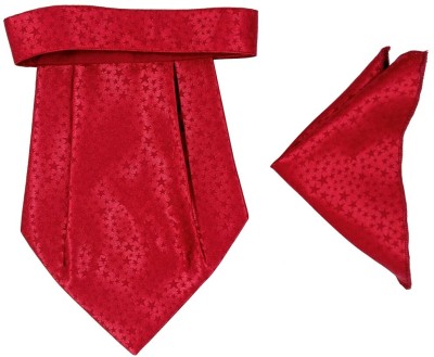 GOOD ONE STORE Micro Cravat set with pocket square for Men's ( Maroon 134 ) Cravat