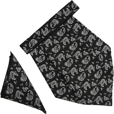 VOICI Paisley Design Purple color pocket square and Cravat(Pack of 1)