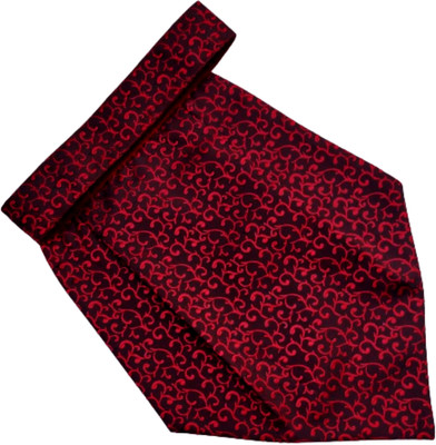 VOICI Red Maroon color Self Design Cravat(Pack of 1)
