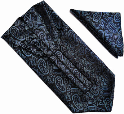 VOICI Mens Ascot Necktie and Pocket Square Cravat(Pack of 1)