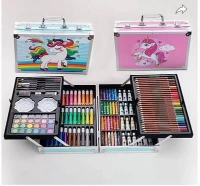 JESVI Unicorn ART & CRAFT PAINTING BOX,MULTIPLE 145 COLOUR KIT(Set of 1, Multicolor)