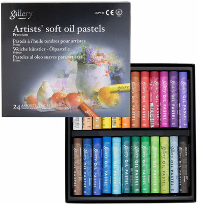 Mungyo Gallery Artists' Soft Oil Pastels Set of 24 Colours, MOPV-24(Set of 1, Multicolor)