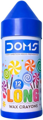 DOMS 8739 - DOMSIL WAX CRAYONS - PACK OF 10(Multicolor)