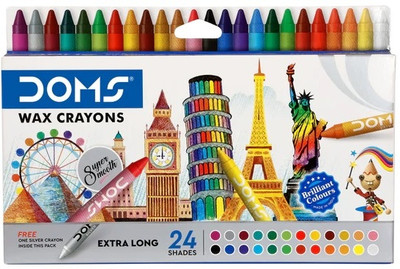 DOMS 24 SHADE WAX CRAYON(Multicolor)