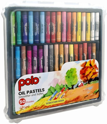 polo colours Oil Pastel 50 shades with Plastic Box(Multicolor)