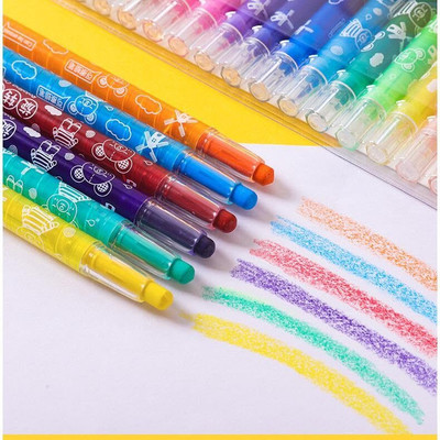 Gomzy Coloring kit Twistable 24 Shades Rolling Crayons Pen(Multicolor)