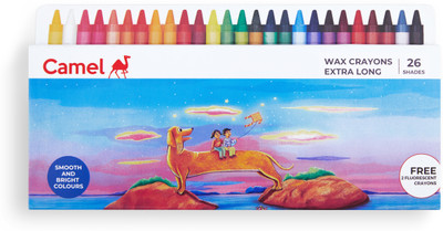 Camel Wax Crayons Extra Long(Multicolor)