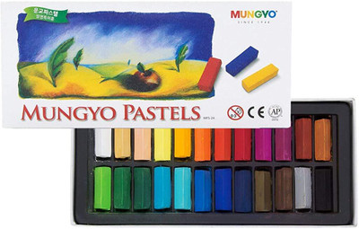 Mungyo Pastel 24 Non Toxic Soft Pastel Set of 24 Square Chalk(Set of 24, MULITCOLOR)